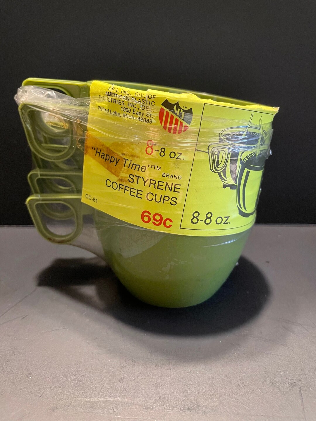 Vintage Styrene Coffee Cups - Etsy