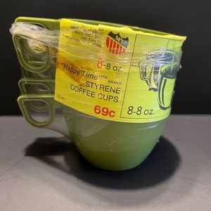 Vintage Styrene Coffee Cups