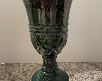 Vintage Hull Pottery F30 Green and Aqua Drip Glaze Vase