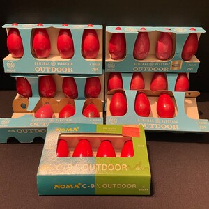 Vintage Outdoor Red Bulbs