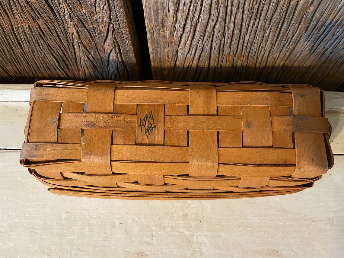 1992 Small Oblong Longaberger Basket Etsy