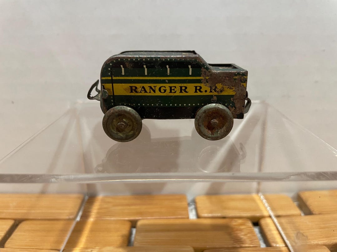 Vintage Tin Ranger RR Toy Car - Etsy