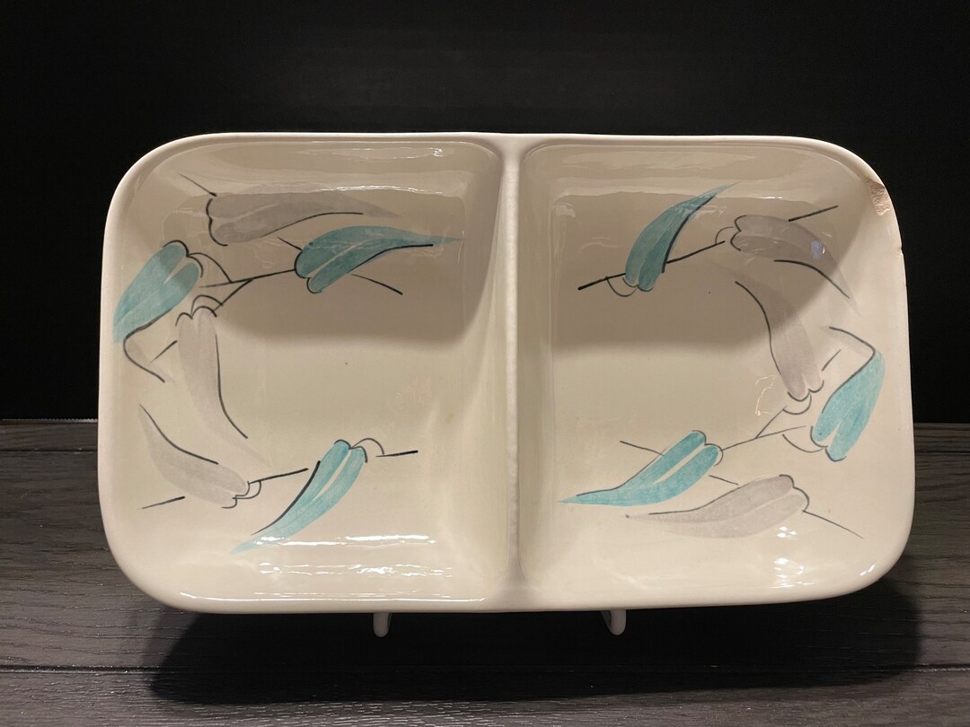 Vintage Redwing Divided Dish - Etsy