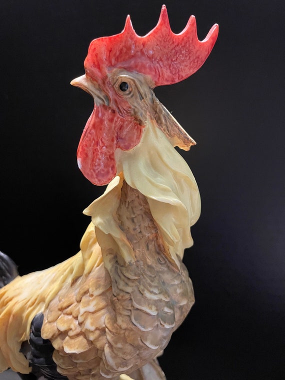 Vintage Rooster Statue Etsy