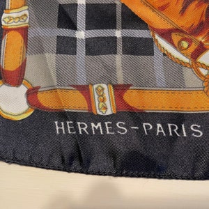 Vintage 100% Silk Hermes - Paris Scarf