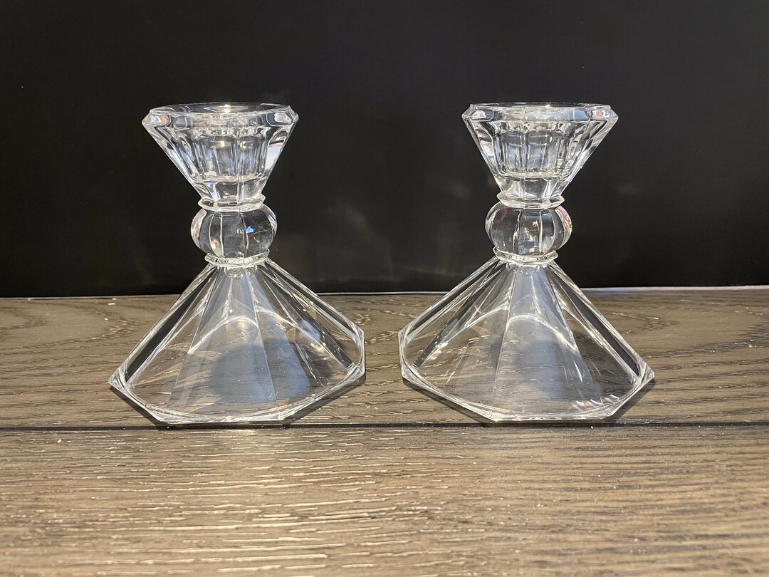 Vintage Shannon Crystal Candle Holders Etsy