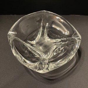 Vintage Clear Glass Ashtray