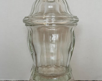Vintage Apothecary Glass Jar with Lid