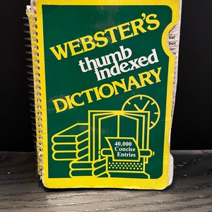 1977 Webster&#39;s Thumb Indexed Pocket Dictionary
