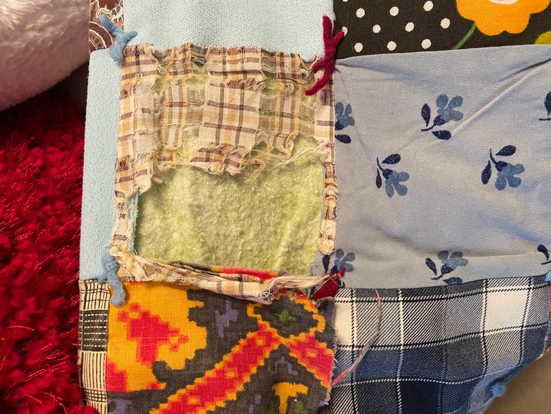 Vintage Handmade Patchwork Quilt Etsy