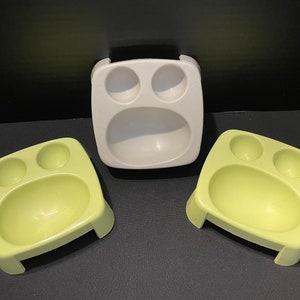 Vintage Plastic Children&#39;s Stacking Food Bowls