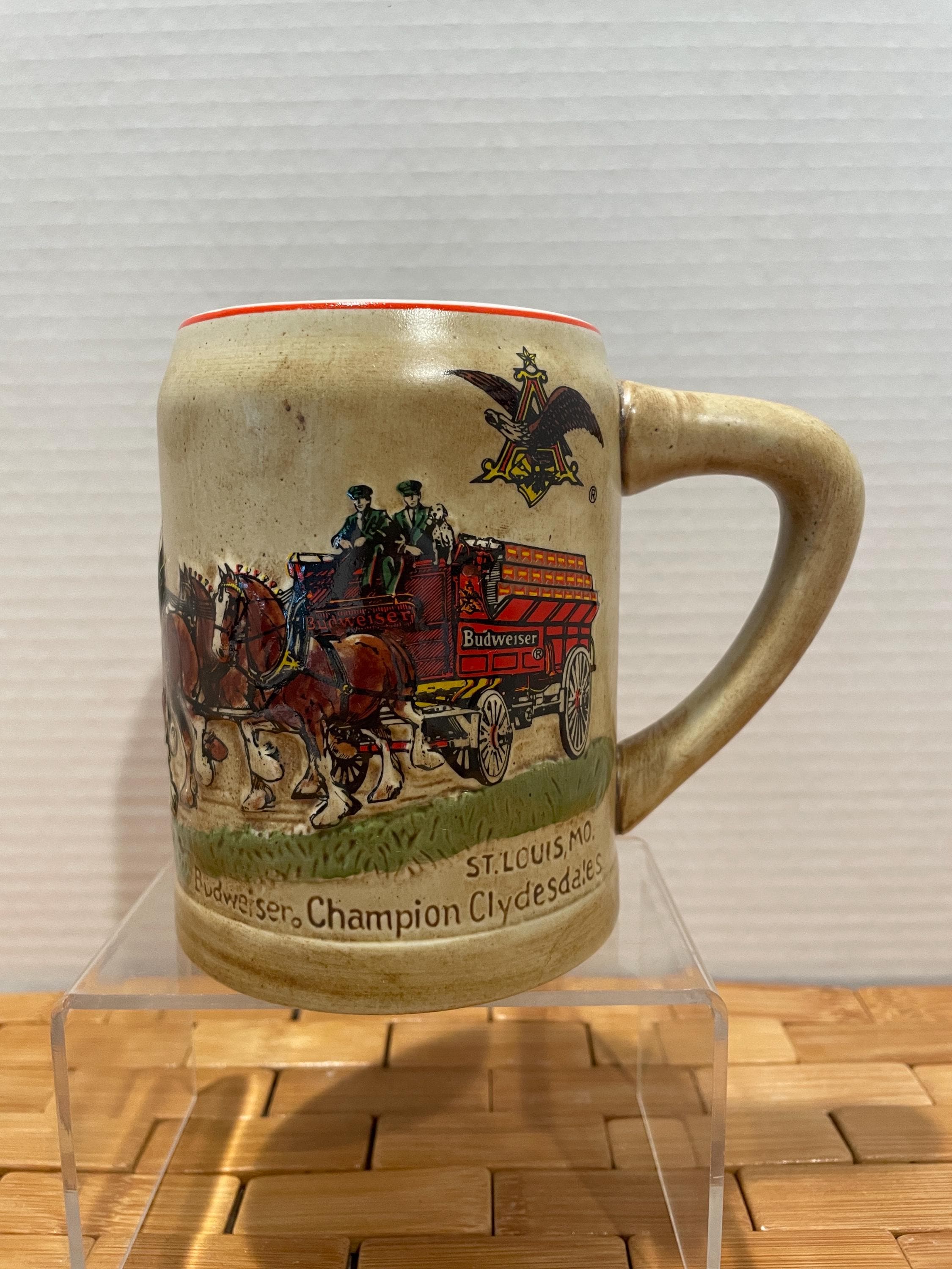 1980 Budweiser’s Champion Clydesdale Holiday Ceramarte Beer Stein