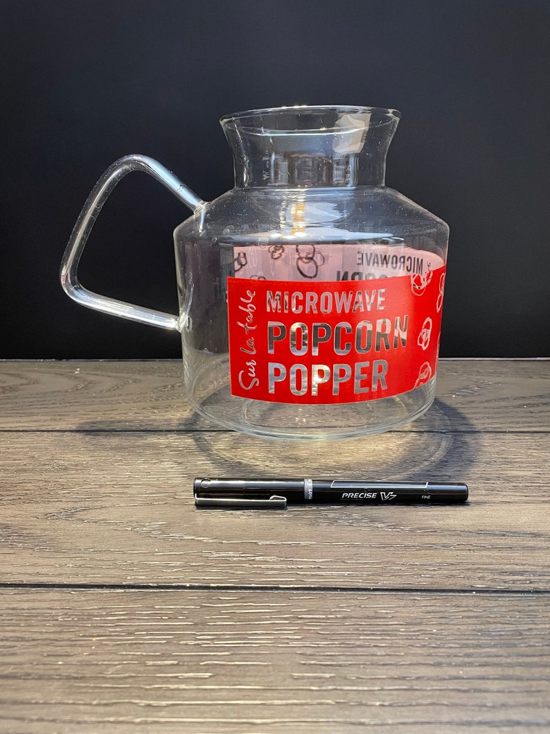 Vintage Glass Microwave Popcorn Pitcher Etsy