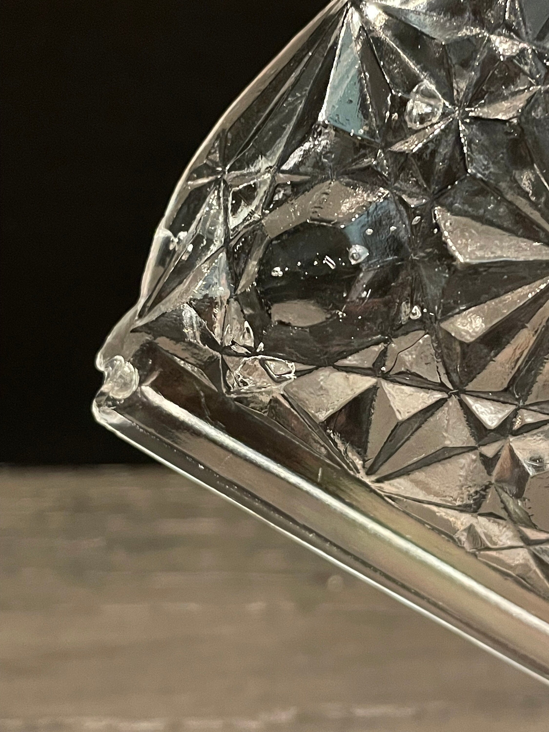 Vintage Glass Fan Shaped Dish Etsy