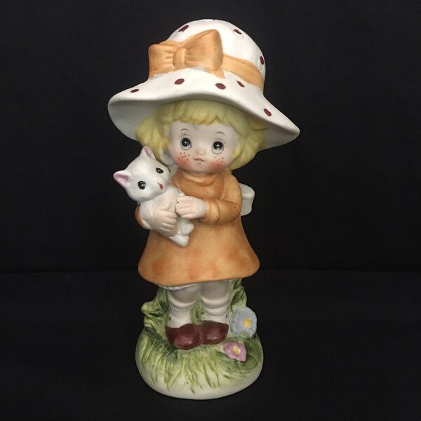 Girl Cat Figurine Etsy