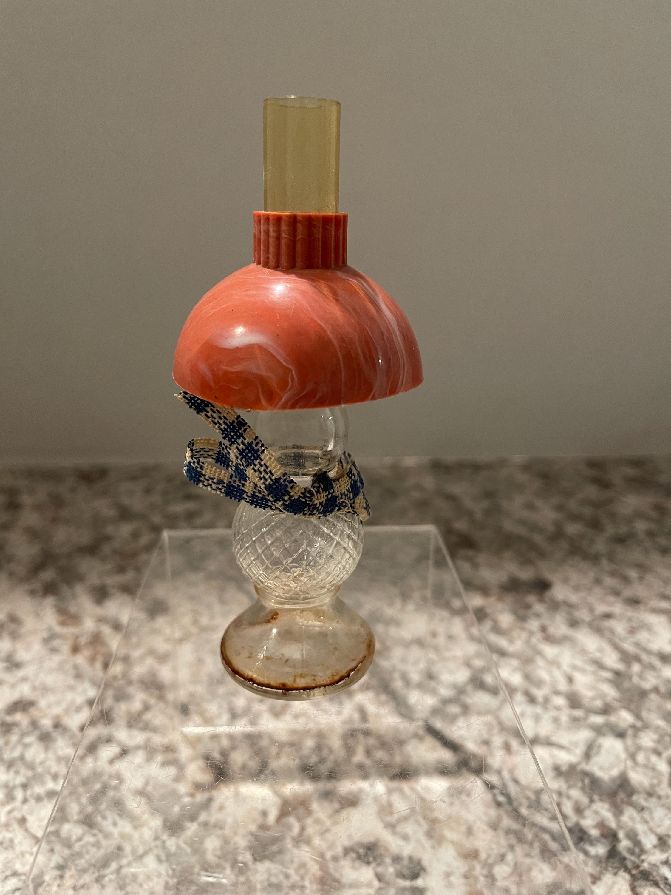 【送料込み】1950's Perfumeボトル アンティーク Vintage Hand Blown Glass Perfume Bottle with Hummingbird