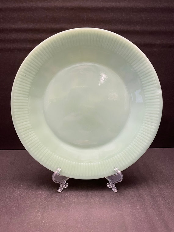 Vintage Fire King Jane Ray Jadeite Plate Etsy