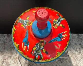 1960’s Tin Litho Toy Sci-Fi Spinning Top