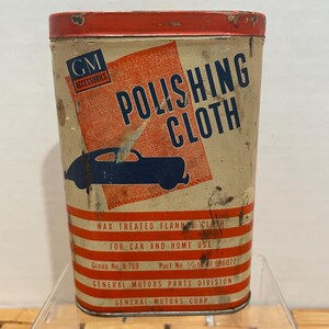1950’s General Motors Polishing Cloth & Tin