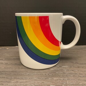 Vintage Rainbow Coffee Cup