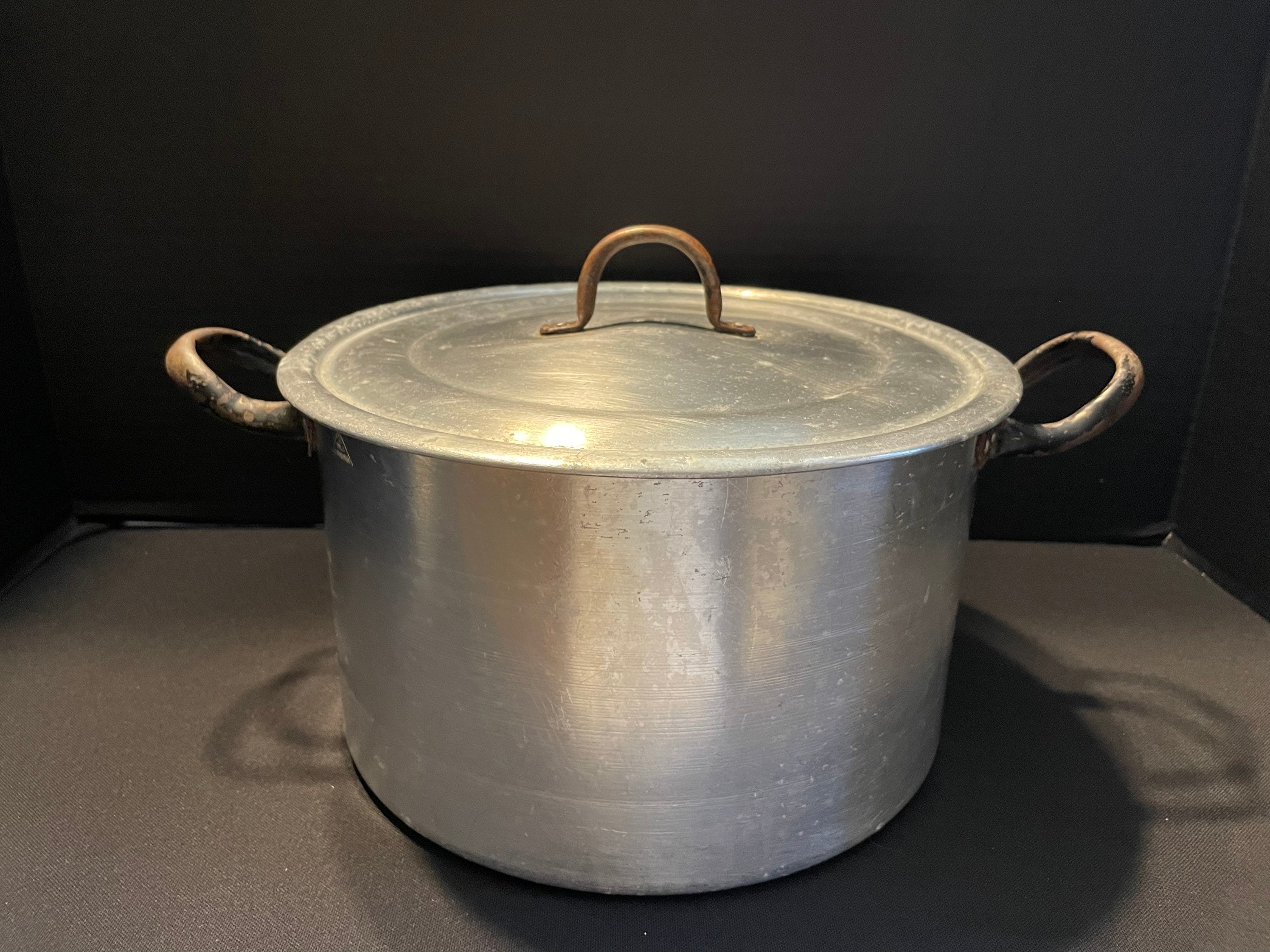 Vintage Aluminum Stock Pot With Lid 