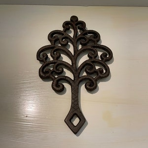 Vintage Cast Iron Tree Trivet