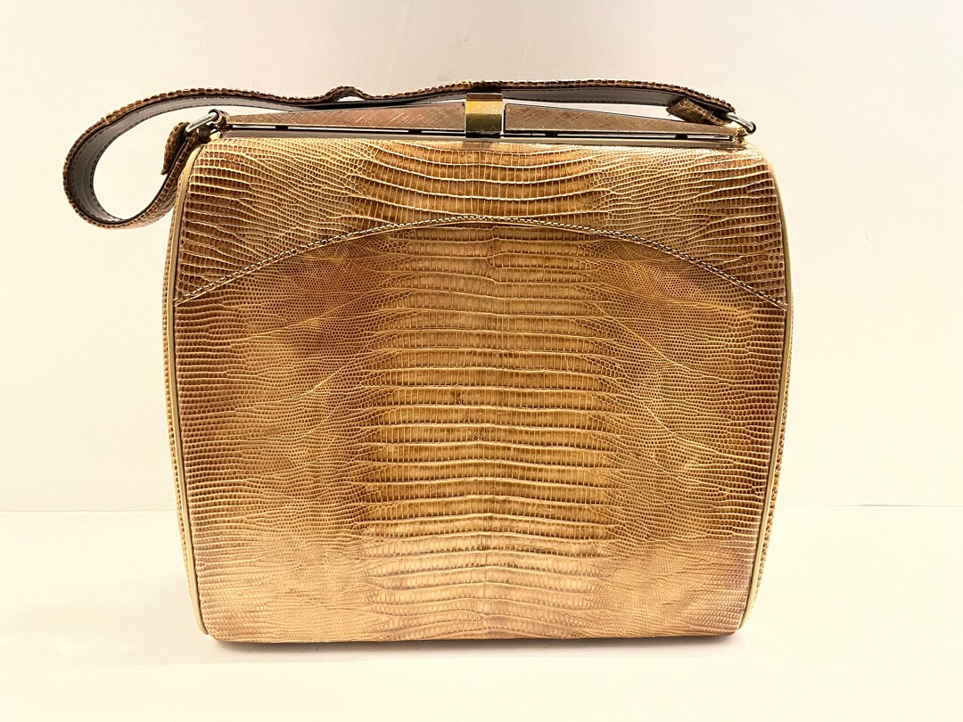 1950's Sterling USA Genuine Lizard Purse - Etsy