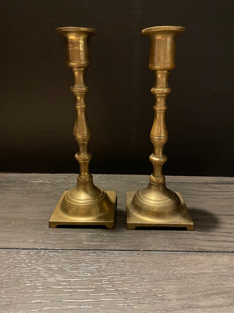Vintage ADG Brass Candlesticks Etsy
