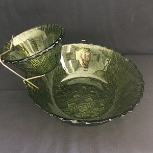 Vintage Indiana Glassware Chip & Dip Set