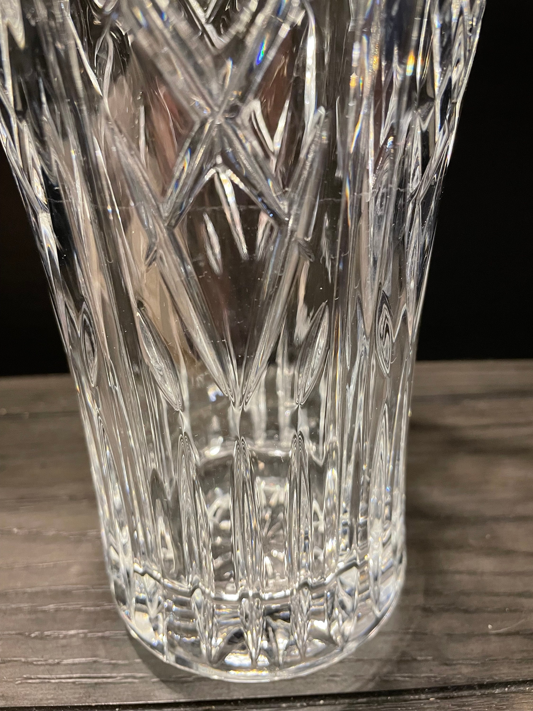 Vintage 24 Lead Crystal Vase Etsy