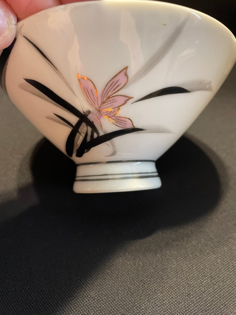 1950s Japanese Porcelain Rice Bowls Etsy