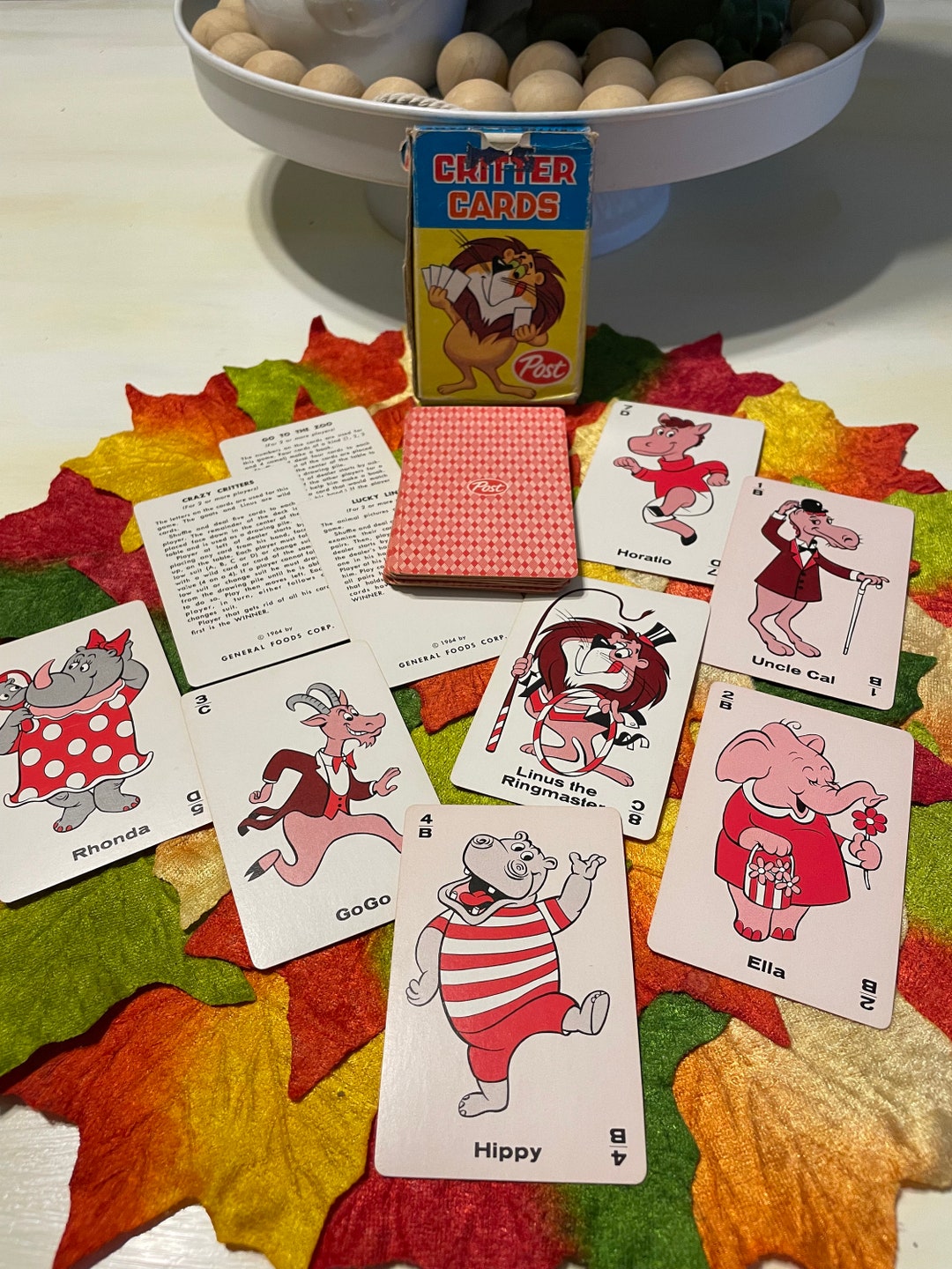 1964 Post General Foods Critter Cards Etsy