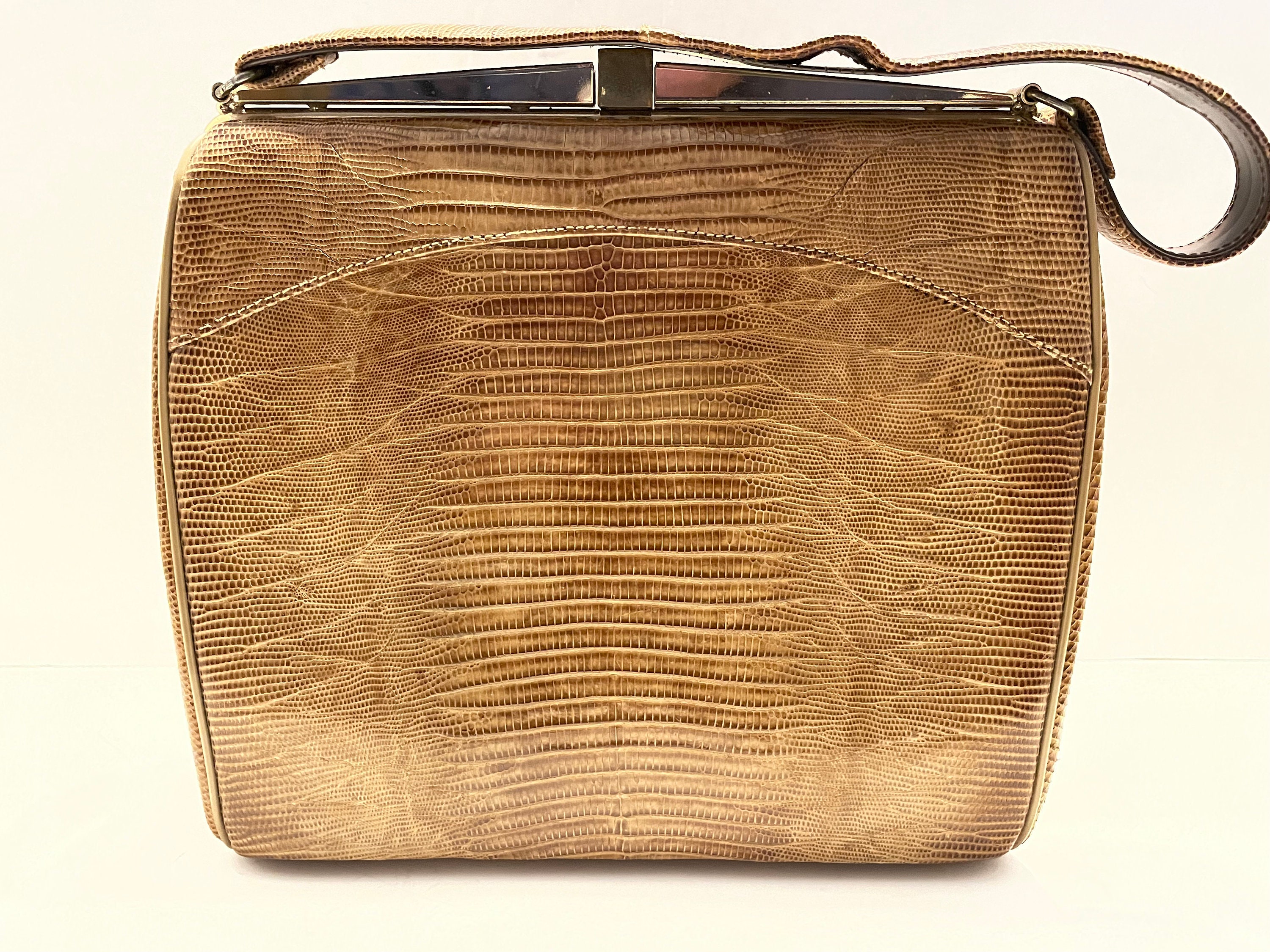 1950's Sterling USA Genuine Lizard Purse - Etsy
