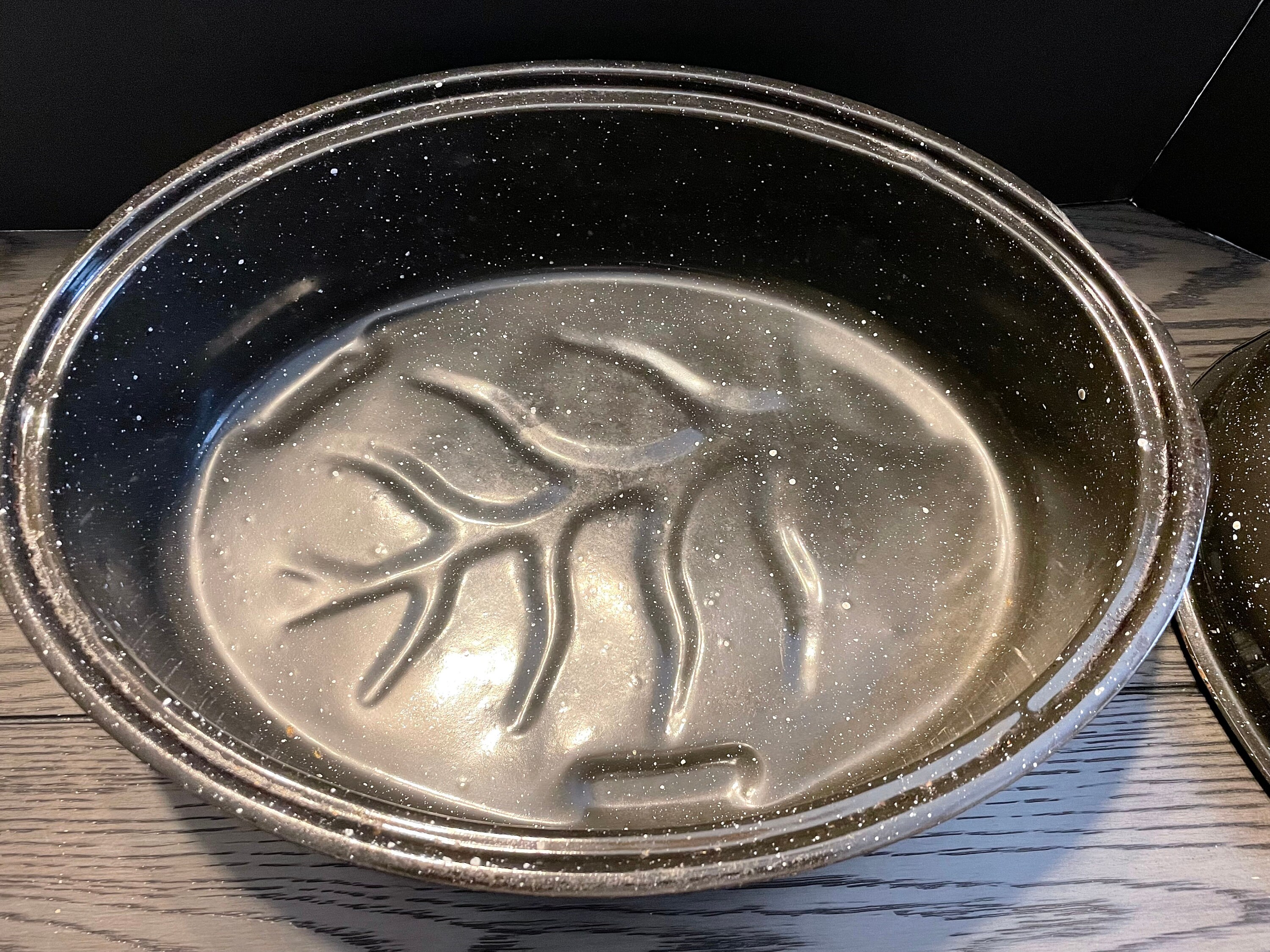 Vintage Enamel Roasting Pan Etsy