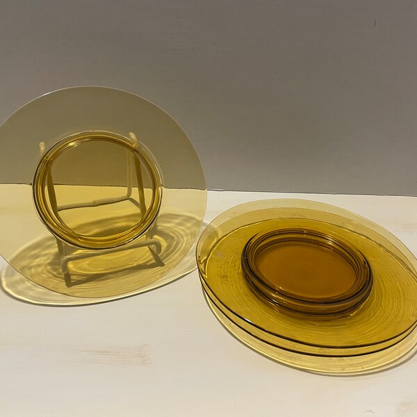 Amber Glass Plate Etsy