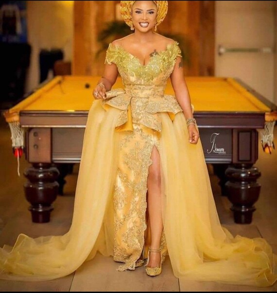 Gold Wedding Dress Prom Dress Etsy