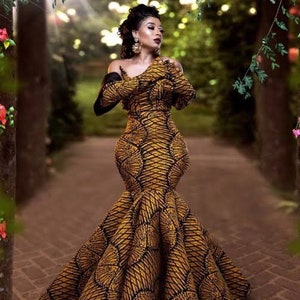 African Prom dress, African wedding dress image 1