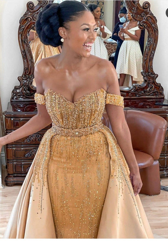 gold dress for wedding