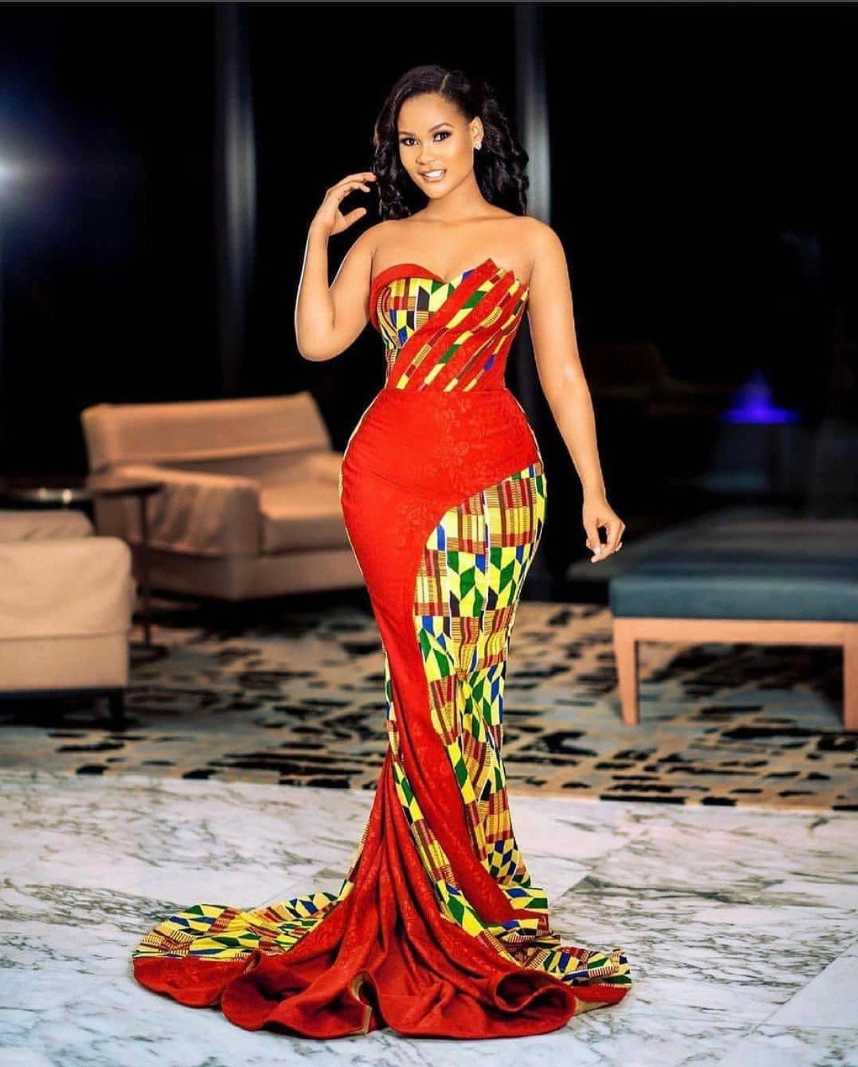 African Ankara Mermaid Dress African Wedding Dress Prom Etsy