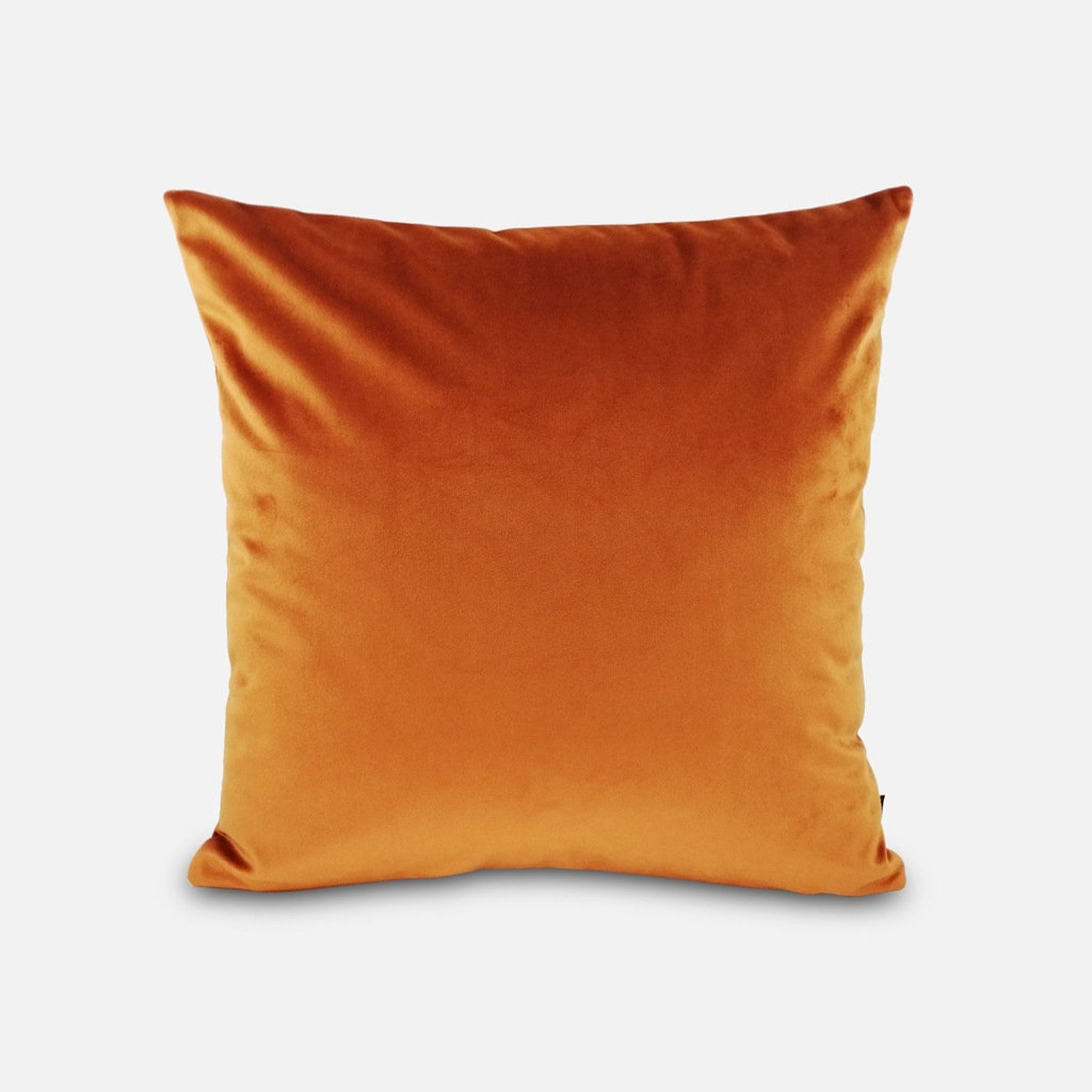 Burnt Orange Velvet Throw Pillow Orange Pillow Velvet Pillow Etsy