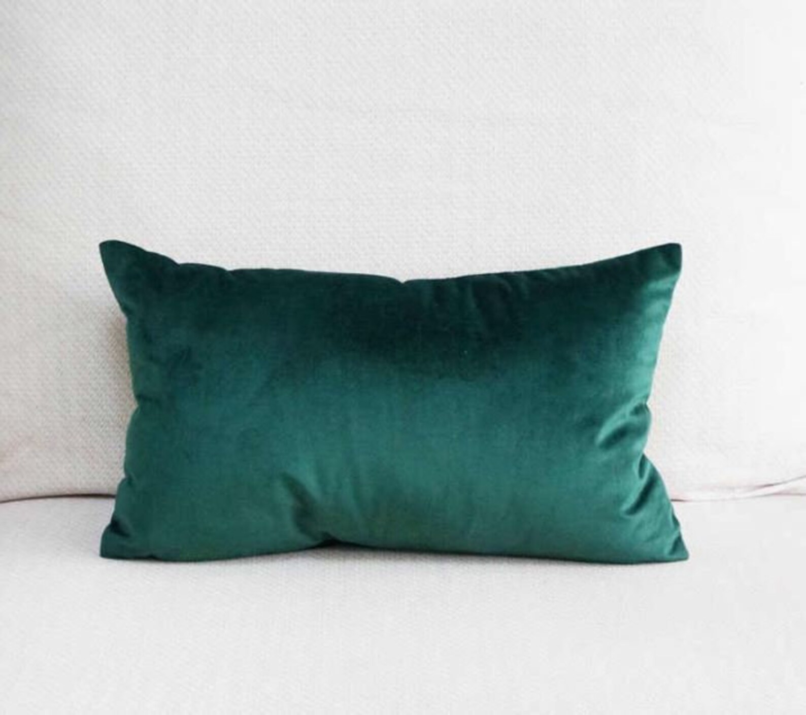 Emerald Green Velvet Throw Pillow Green Pillow Velvet Pillow Etsy