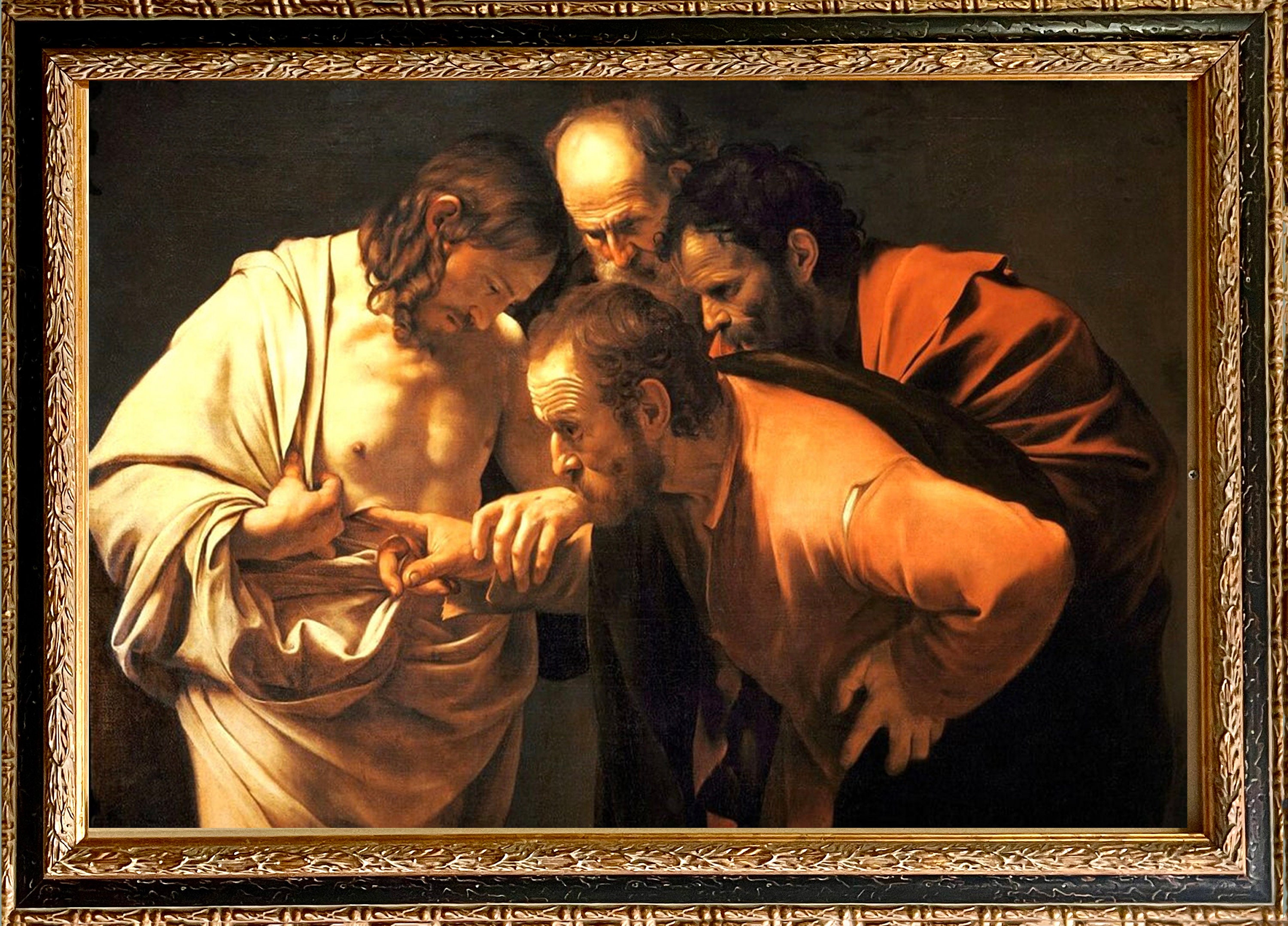 The Incredulity of St. Thomas by Caravaggio Giclée Art Print Etsy UK