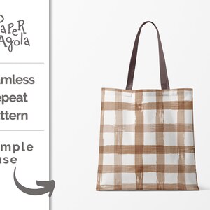 Watercolor Neutral Gingham Seamless Repeat Pattern | Cottagecore Repeat ...