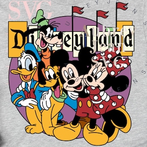 Disneyland Fab 5 Mickey Mouse SVG (Digital Download) – Family Matching Shirts image 1