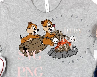 Chip and Dale Smores Design * SVG * PNG Sublimation * Cricut * Silhouette Studio Schneidemaschine Camp Camping Fort Wilderness Campplatz