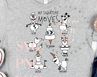 Frozen Olaf Design *SVG* PNG *Sublimation* Cricut Silhouette Cutting Machine Walt DisneyWorld Epcot Disneyland Elsa Anna Sven Kristoff Snow