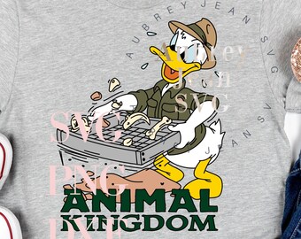 Animal Kingdom Donald Duck Design SVG PNG Dxf Sublimation Cricut Silhouette Cutting Machine Safari DisneyWorld Epcot Jungle Cruise Mickey
