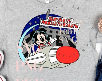 Diseño de Mickey en Space Mountain *SVG* PNG Sublimación Cricut Silhouette Studio Máquina de corte Disneyland Epcot Magic Kingdom Hollywood Studios