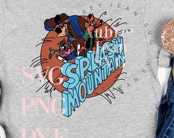 Splash Mountain *SVG* Png Sublimation Cricut Silhouette Cutting Machine WDW Disneyland Space Mountain Big Thunder Mountain Railroad Epcot