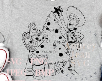 Toy Story-boomdecoratieontwerp *SVG* PNG-sublimatie *Cricut* Silhouette Studio-snijmachine MVMCP Woody Buzz Lightyear Jesse Bullseye
